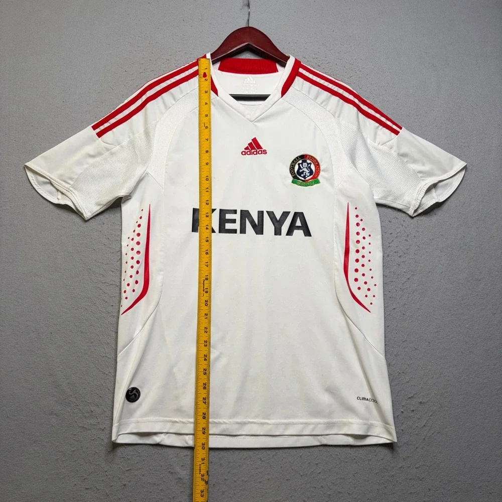 Adidas Soccer Jersey Mens Medium White Kenya Football Federation Clima365 Y2K